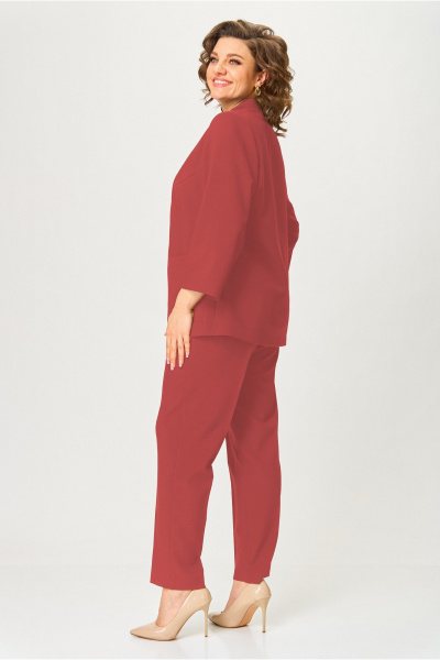 Брюки, жакет, топ БАГРЯНИЦА 3163 терракот - фото 2