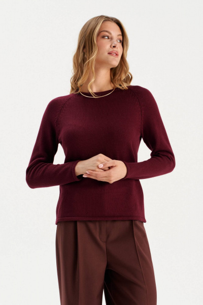 Джемпер Romgil РВ0306-ХЛ5 бордовый - фото 7