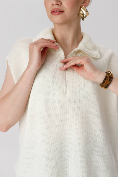 Жилет Romgil РВ0313-ШЕ5 молочный - фото 3