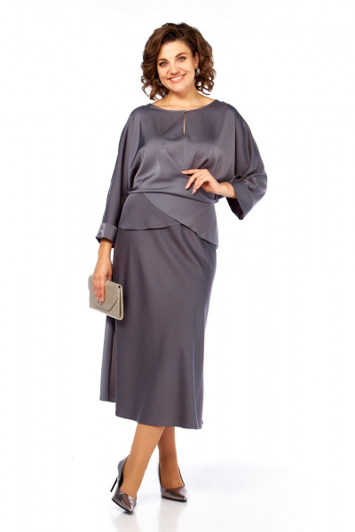 Блуза, юбка Диомант 2090 графит - фото 2