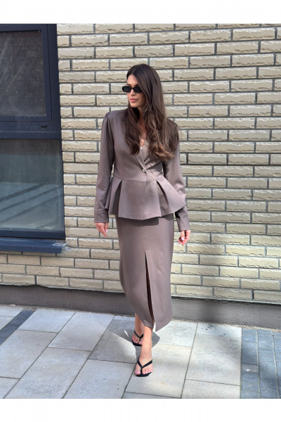 Юбка THE.WOMAN 0106-1 бежевый - фото 3