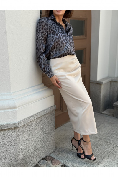 Юбка THE.WOMAN 0340 бежевый - фото 3