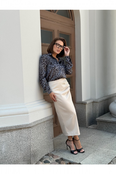 Блуза THE.WOMAN 0342 серый - фото 1