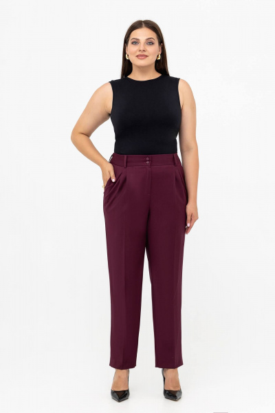 Брюки, жакет Gold Style 2738 бордовый_полоска - фото 13