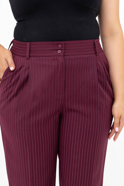 Брюки, жакет Gold Style 2738 бордовый_полоска - фото 11