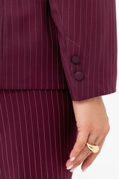 Брюки, жакет Gold Style 2738 бордовый_полоска - фото 8
