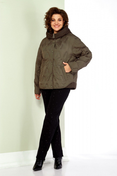 Куртка Shetti 2193 серо-оливковый - фото 7
