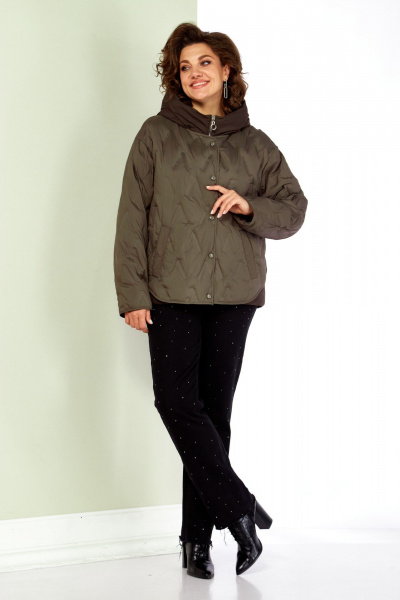 Куртка Shetti 2193 серо-оливковый - фото 3