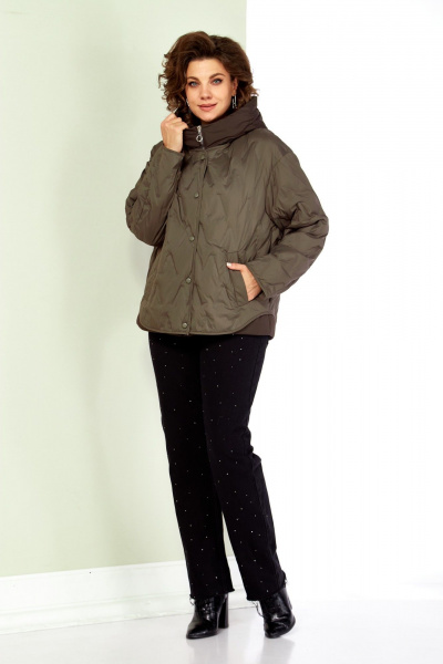 Куртка Shetti 2193 серо-оливковый - фото 2