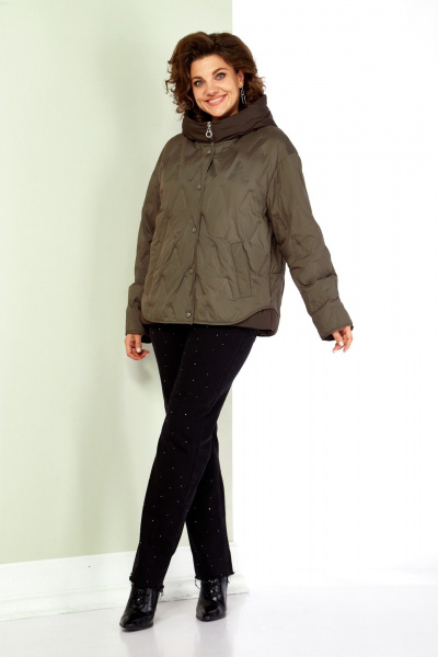 Куртка Shetti 2193 серо-оливковый - фото 1