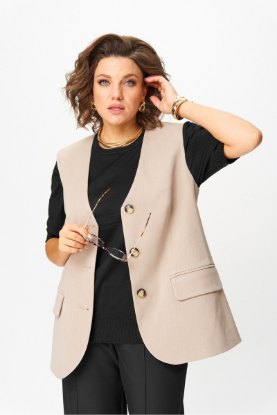 Жилет AVA fashion М-149 бежевый - фото 11