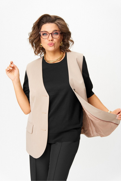 Жилет AVA fashion М-149 бежевый - фото 10