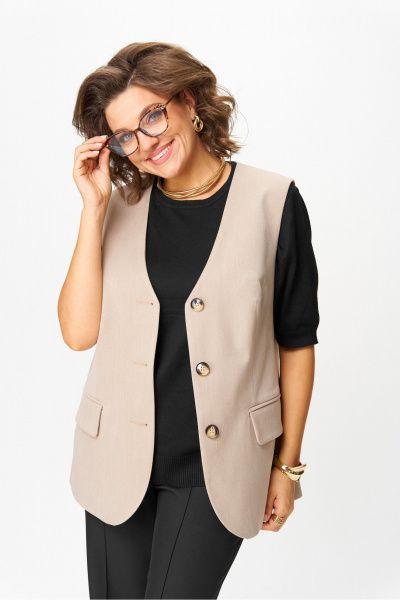 Жилет AVA fashion М-149 бежевый - фото 9