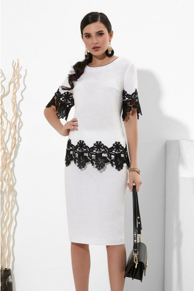 Блуза, юбка Lissana 4267 белый+черный - фото 2