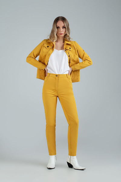 Брюки, жакет MARIKA 400 горчичный - фото 3