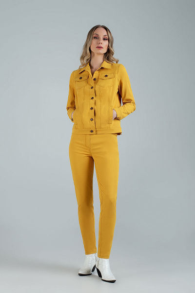 Брюки, жакет MARIKA 400 горчичный - фото 2