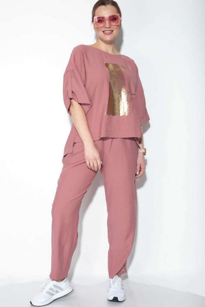 Блуза, брюки SOVA 11095 розовый - фото 8