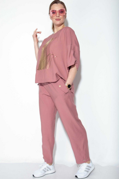 Блуза, брюки SOVA 11095 розовый - фото 3