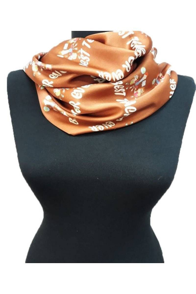 Снуд коричневый 70x85 см из текстиля TrendCorner 1-1-29-296 1617-8 - фото 1