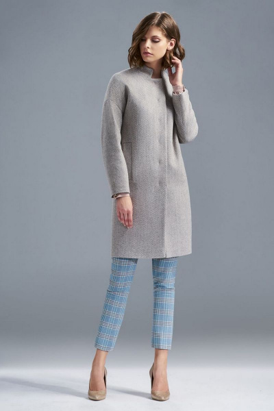 Пальто свободного кроя без утеплителя из текстиля с карманами SoLei 3234 - фото 1