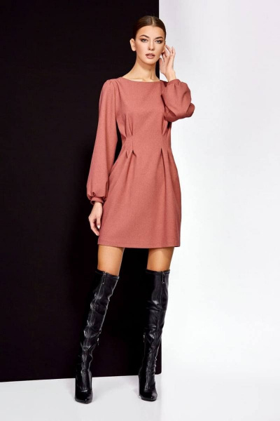 Платье  на каждый день с бантом и рукавом фонарик Sharm-Art 2091-1 - фото 1