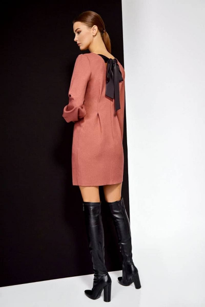 Платье  на каждый день с бантом и рукавом фонарик Sharm-Art 2091-1 - фото 2