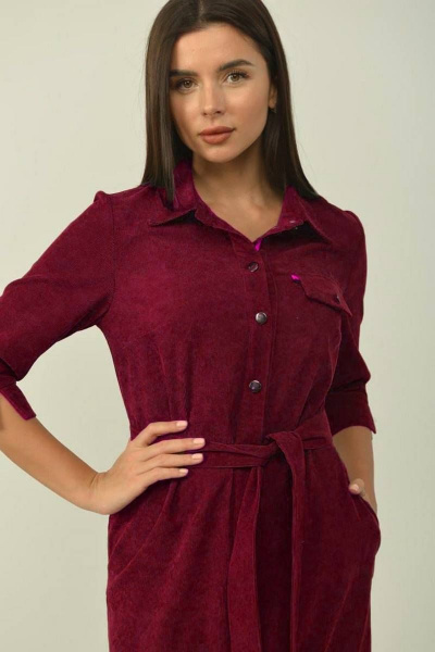 Платье-рубашка демисезонное с карманами и застёжкой на пуговицы Sharm-Art 1037-1 - фото 3