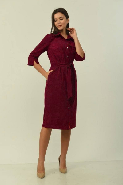 Платье-рубашка демисезонное с карманами и застёжкой на пуговицы Sharm-Art 1037-1 - фото 2