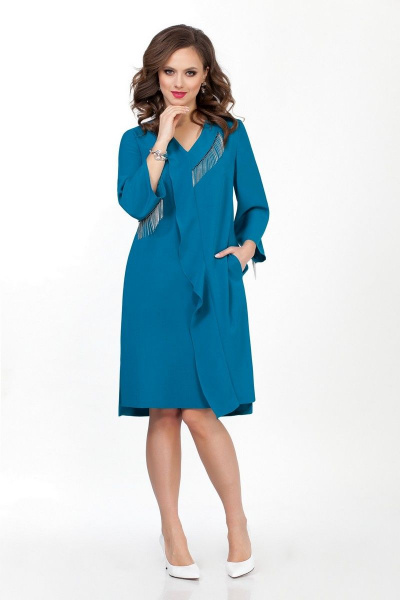 Платье TEZA 1836 бирюза - фото 1
