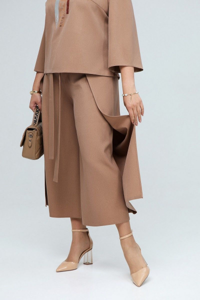 Блуза, кюлоты Pretty 1928 кофе - фото 2