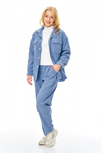 Брюки, рубашка T&N 7688 голубой_бархат - фото 2