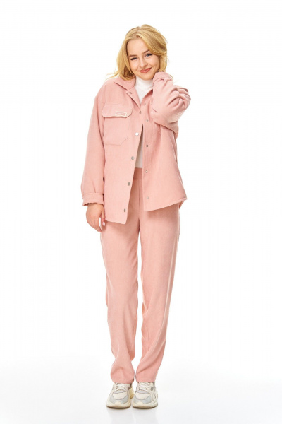 Брюки, рубашка T&N 7688 пудра_бархат - фото 6