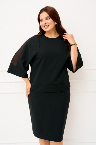 Блуза, юбка IVA 1828 черный - фото 9