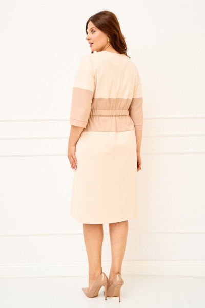 Платье IVA 1824 бежевый - фото 8