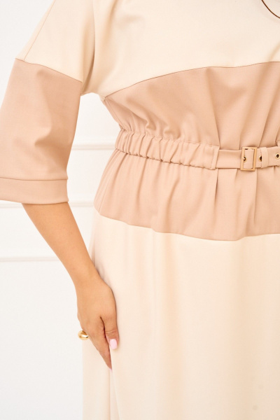 Платье IVA 1824 бежевый - фото 5