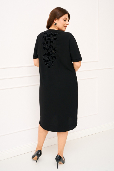 Платье IVA 1822 черный - фото 7