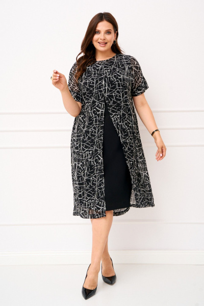 Платье IVA 1816 черный - фото 10