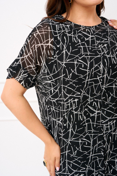 Платье IVA 1816 черный - фото 5