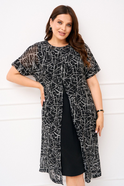 Платье IVA 1816 черный - фото 3