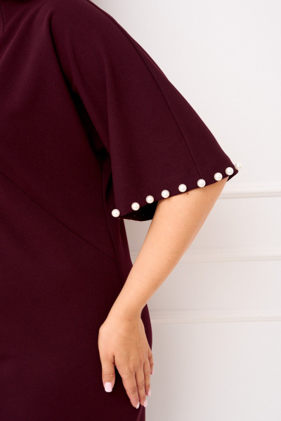 Платье IVA 1531 винный - фото 5