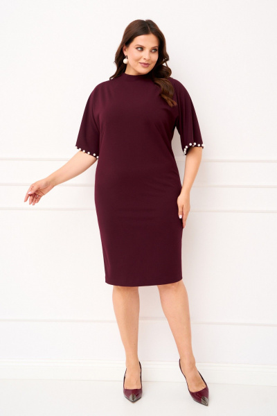 Платье IVA 1531 винный - фото 2