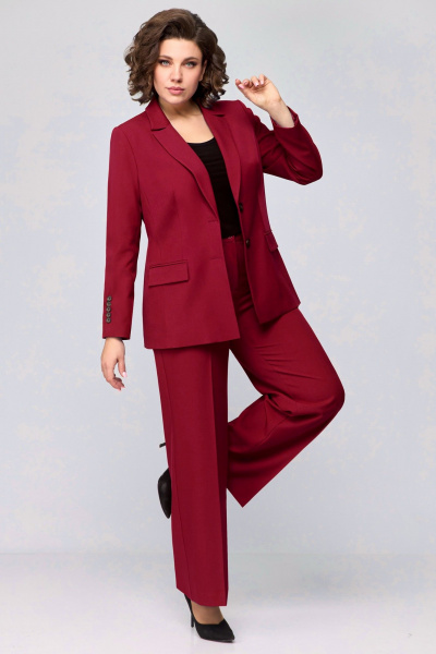 Брюки, жакет Мишель стиль 1177 винный - фото 7