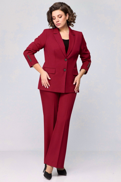 Брюки, жакет Мишель стиль 1177 винный - фото 4