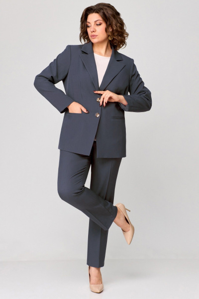 Брюки, жакет Мишель стиль 1208 графит - фото 1