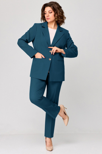Брюки, жакет Мишель стиль 1208 морская_волна - фото 1