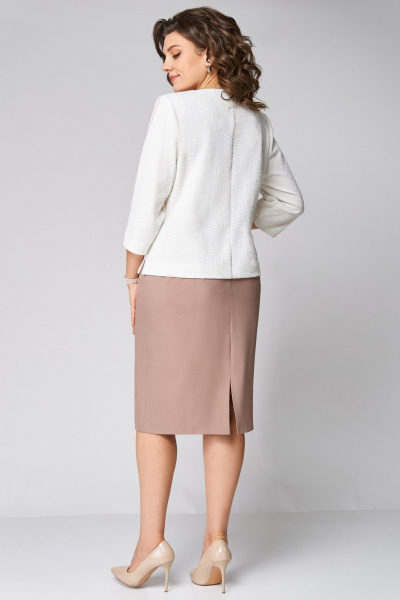 Туника, юбка Мишель стиль 1291 молочно-бежевый - фото 8