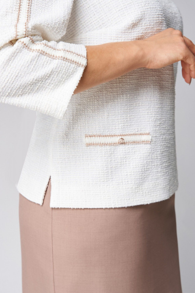 Туника, юбка Мишель стиль 1291 молочно-бежевый - фото 7