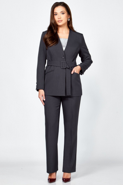 Брюки, жакет Мишель стиль 1311 графит - фото 1