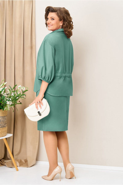 Блуза, жакет, юбка VOLNA 1425 мятно-бирюзовый - фото 4