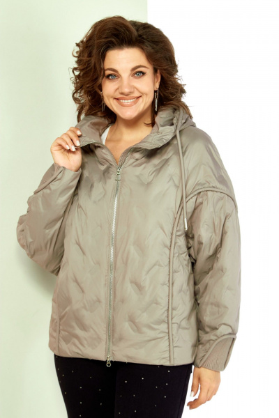 Куртка Shetti 2195 бежево-серый - фото 6